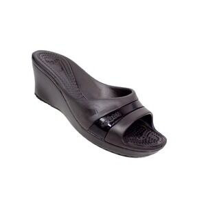 Crocs Sassari Wedge Heel Sandals Black Women's Size 9 | Crocs Shoes